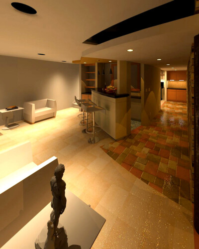 Atlanta Residence bar rendering