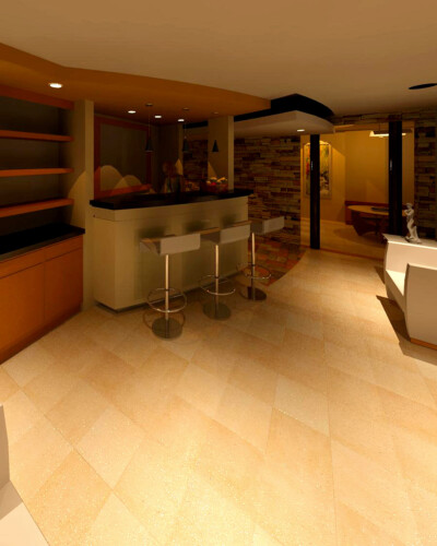 Atlanta Residence bar rendering