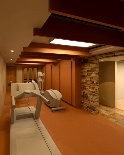 Atlanta Residence exercise room rendering