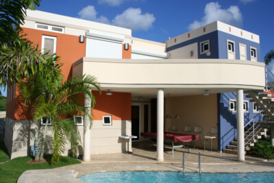 San Juan residential architecture rear elevation